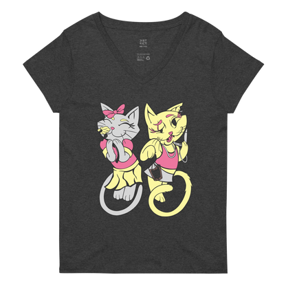 Whiskey Kittens Women’s v-neck tee